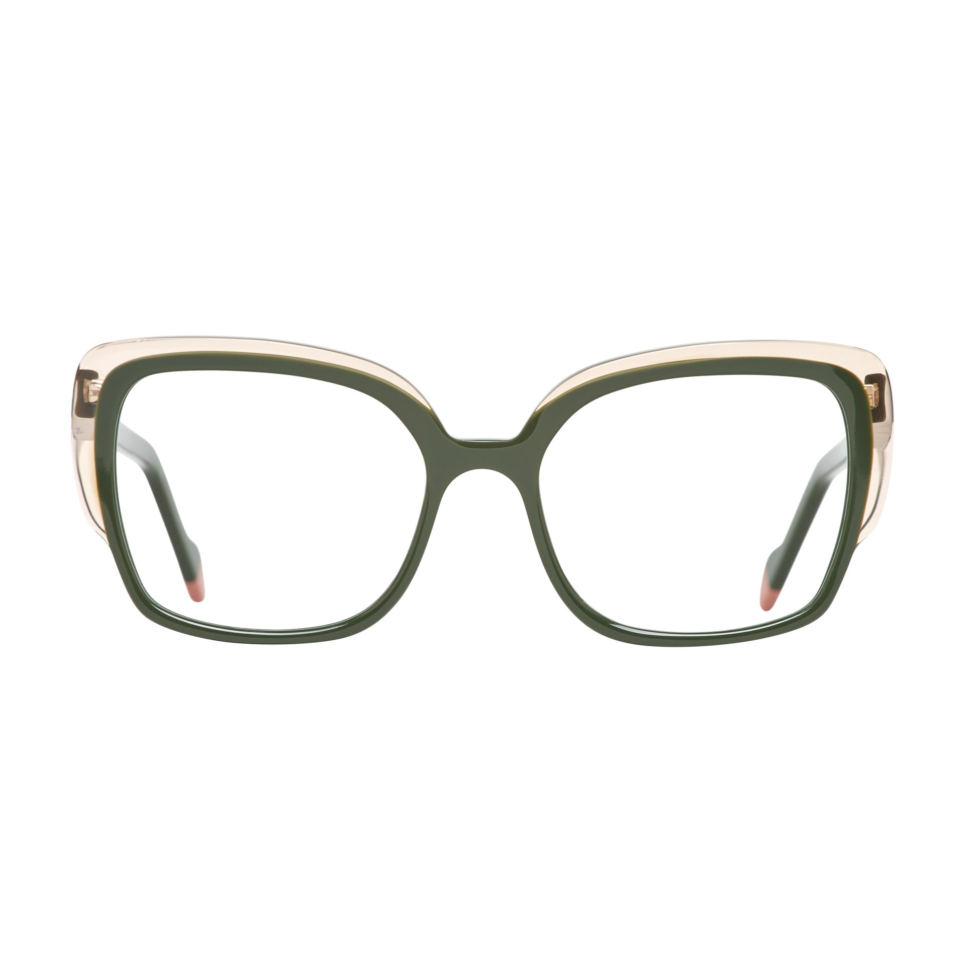 514 - Verde Militar com Rosa Champagne