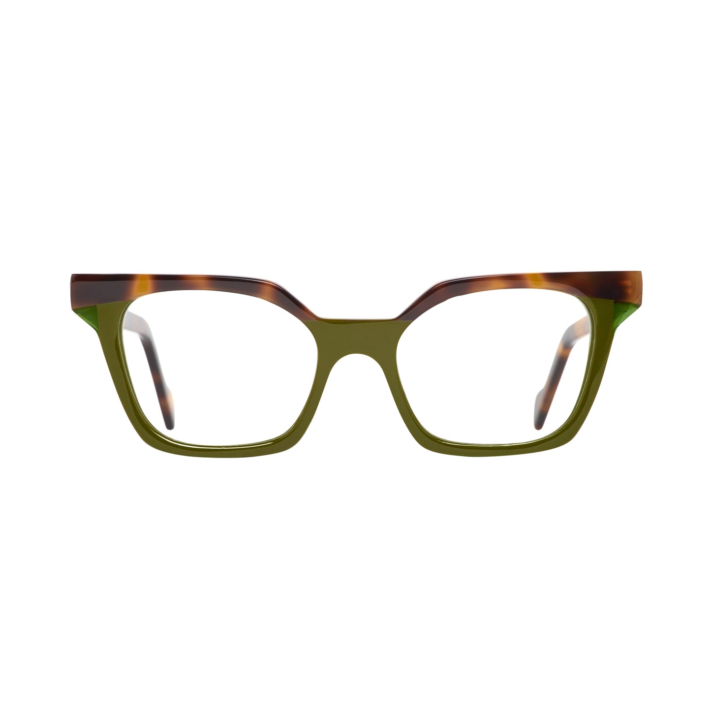 528 - Verde Oliva com Havana Marrom Escuro