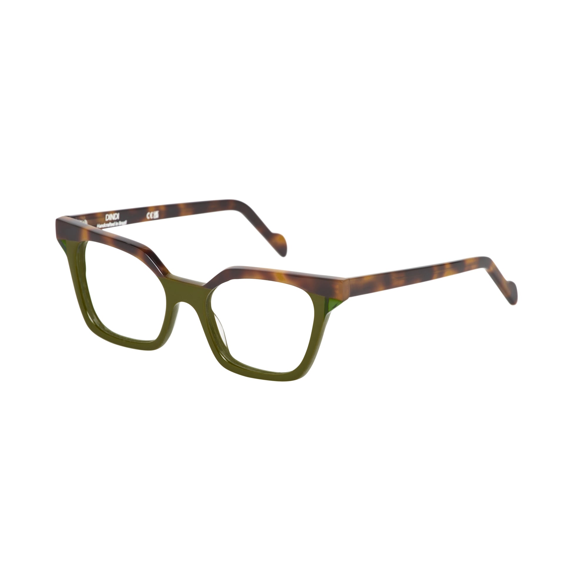 528 - Verde Oliva com Havana Marrom Escuro