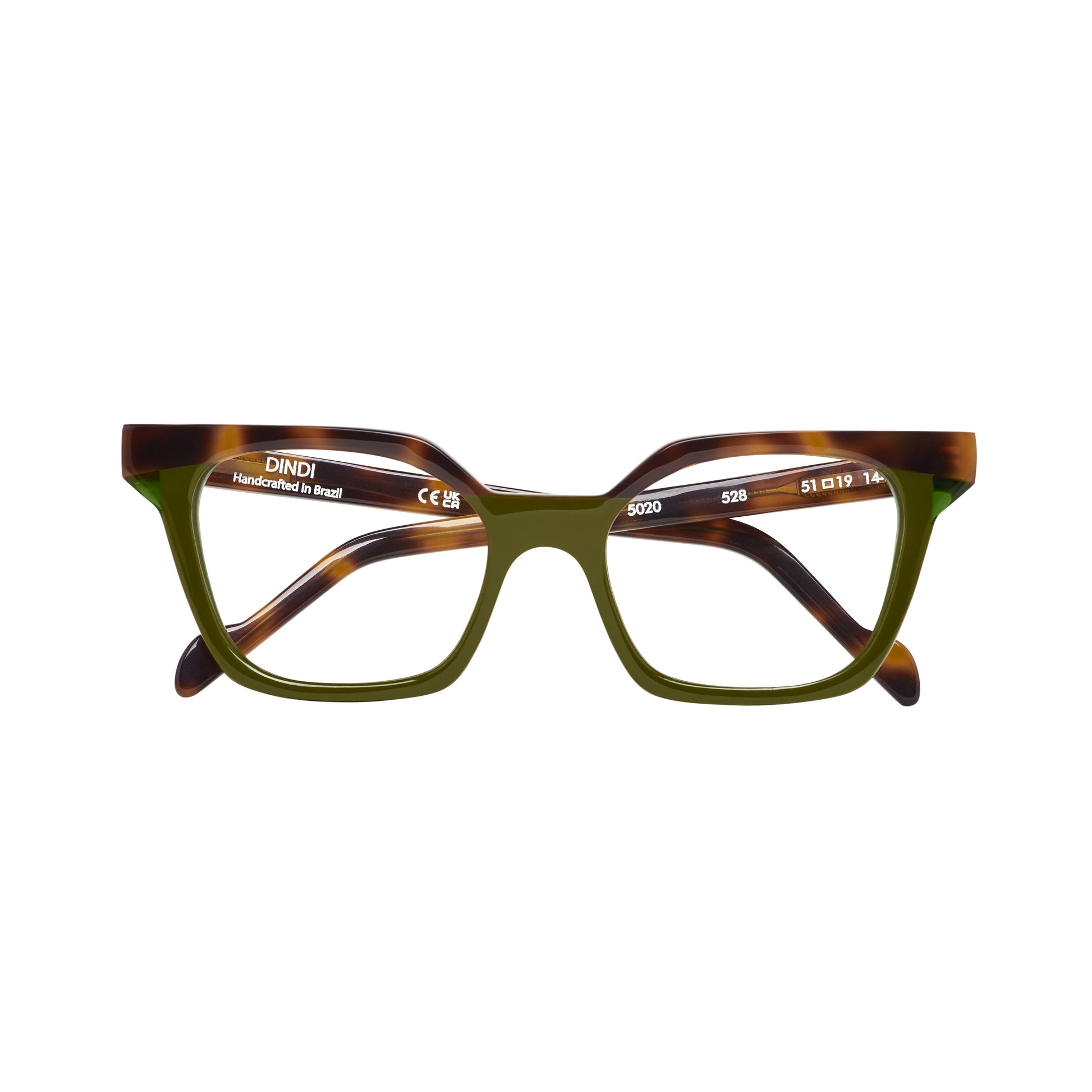 528 - Verde Oliva com Havana Marrom Escuro